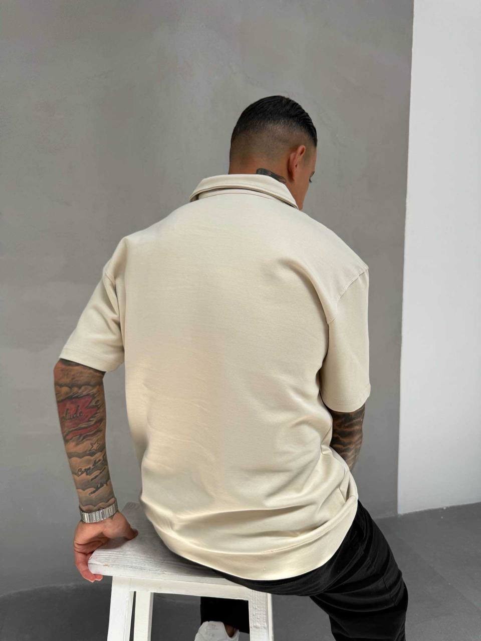 Yakalı Tshirt bej