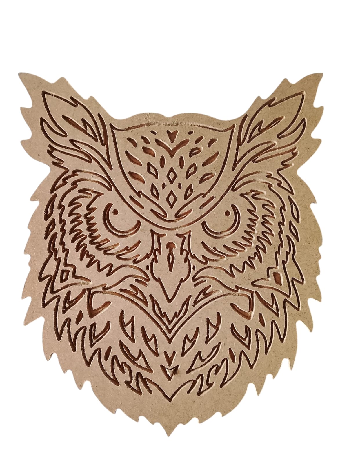 HOBİ ÜRÜNÜ BOYANABİLİR BAYKUŞ 2'Lİ FİGÜR HAM MDF OYMA İŞÇİLİK EBATI 20CMX20CM KALINLIĞI 6 MM