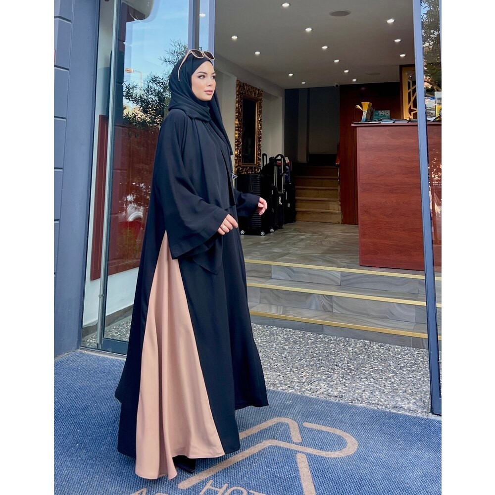 Yanları Bej Abaya