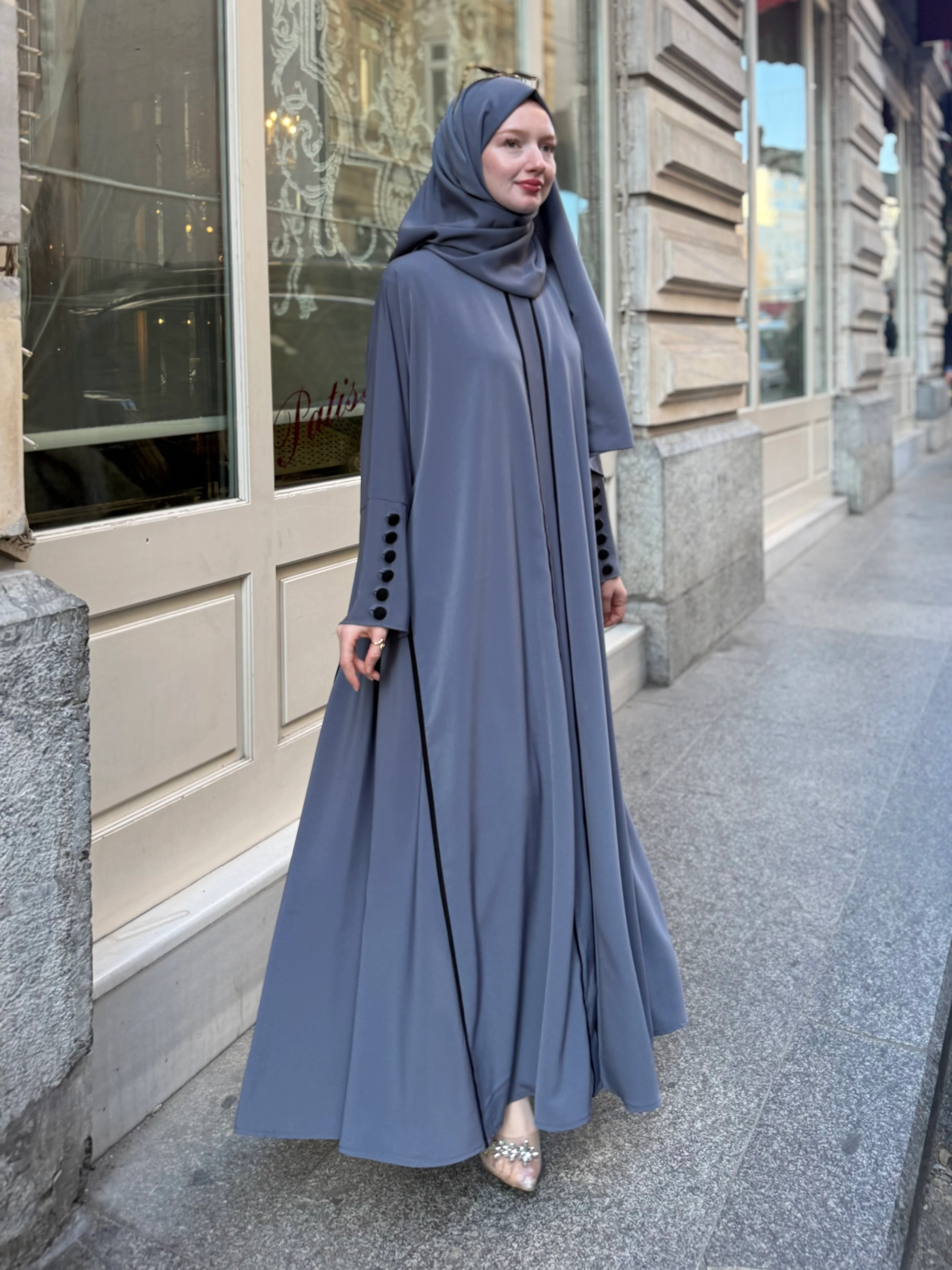 Elvâ Abaya (Gri) ✨