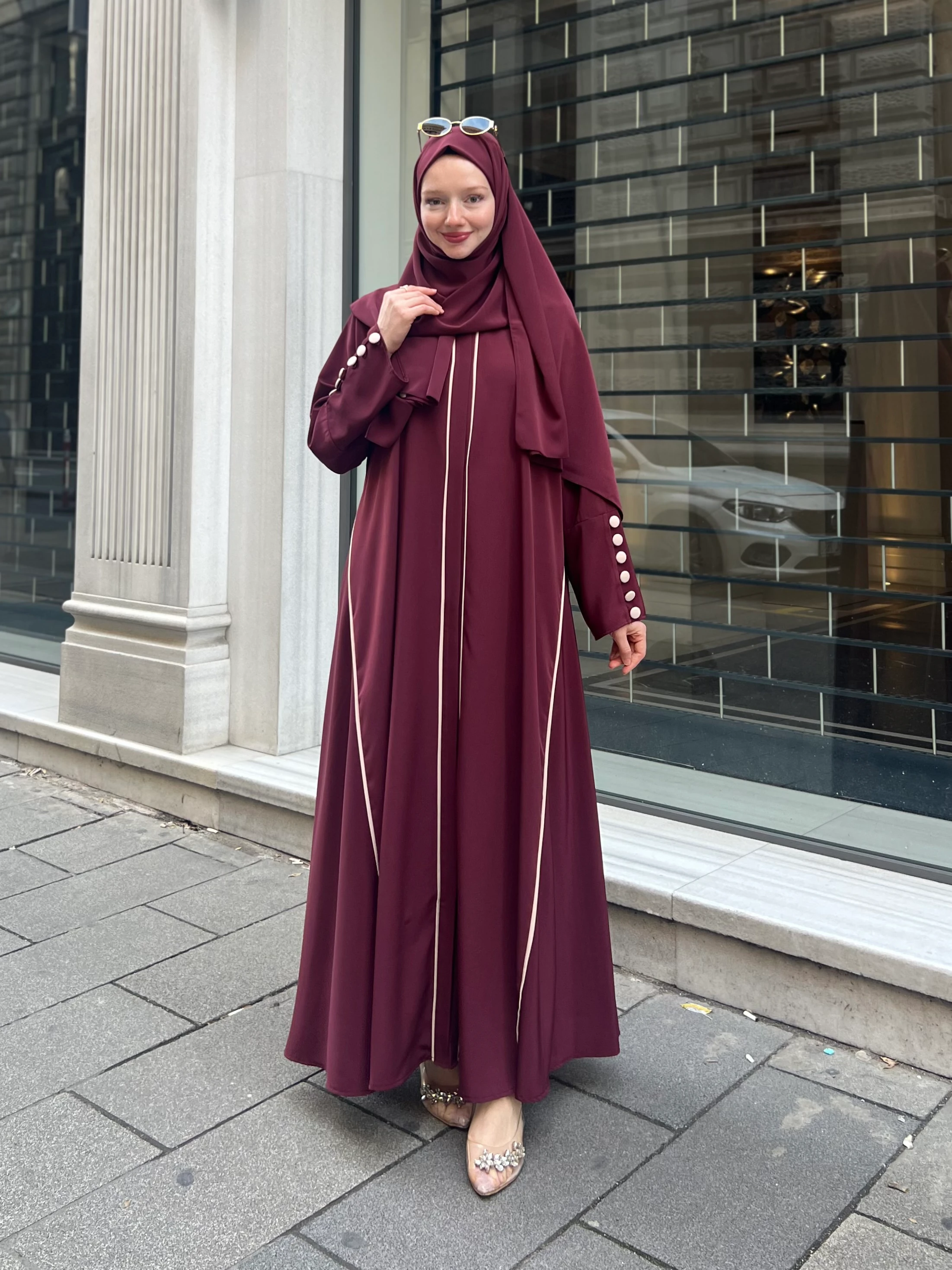 Elvâ Abaya (Bordo) ✨