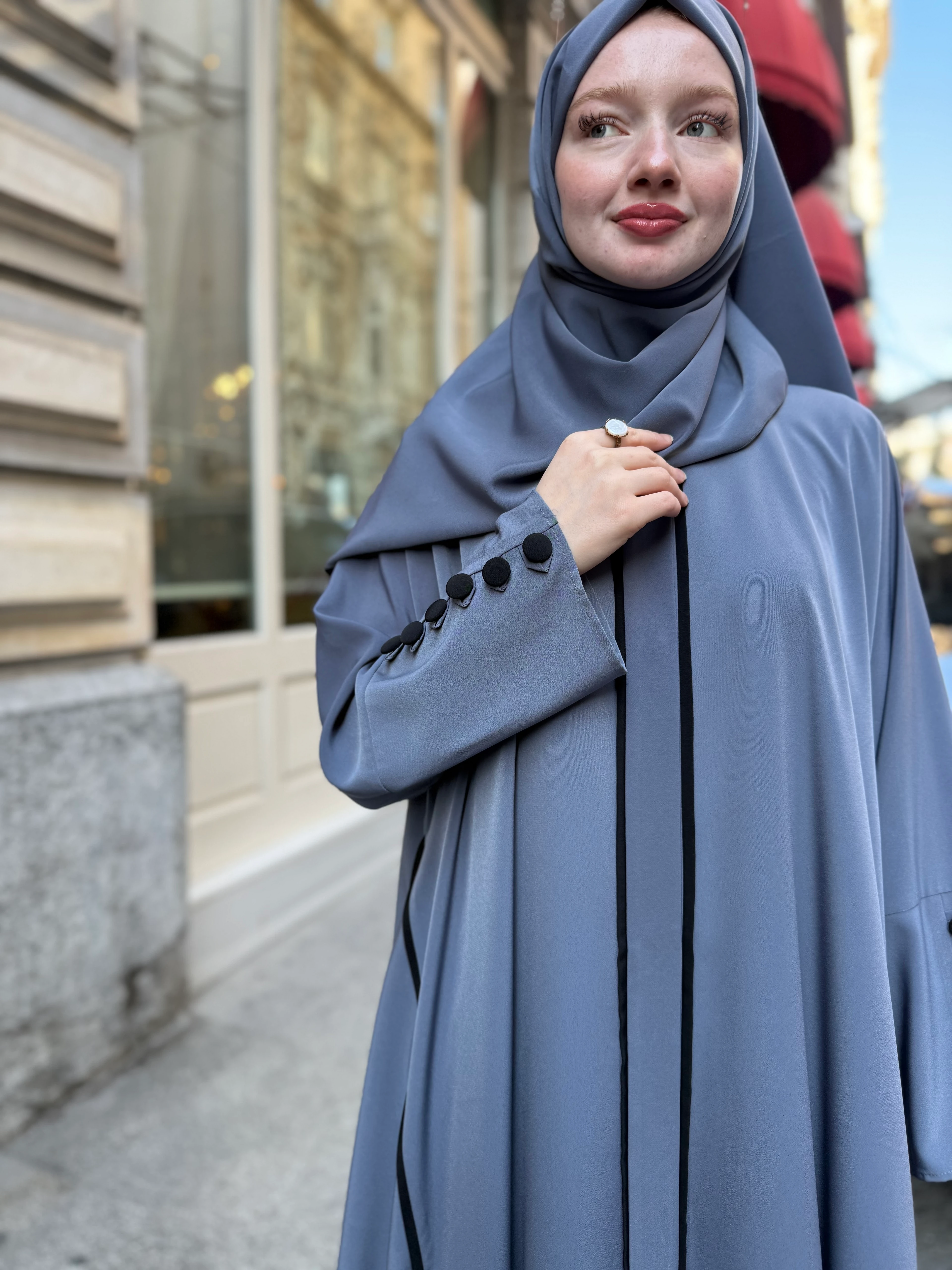 Elvâ Abaya (Gri) ✨