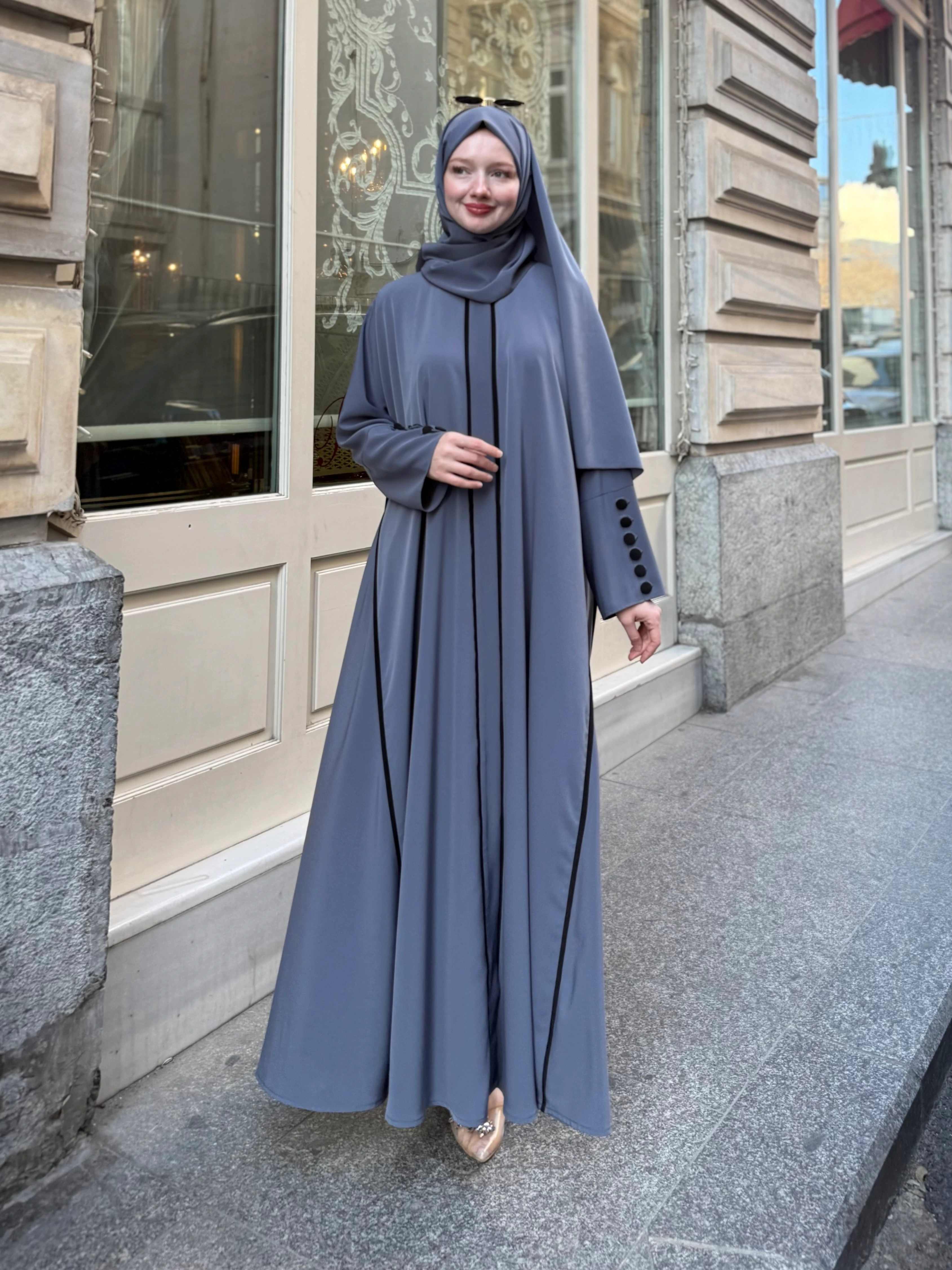 Elvâ Abaya (Gri) ✨