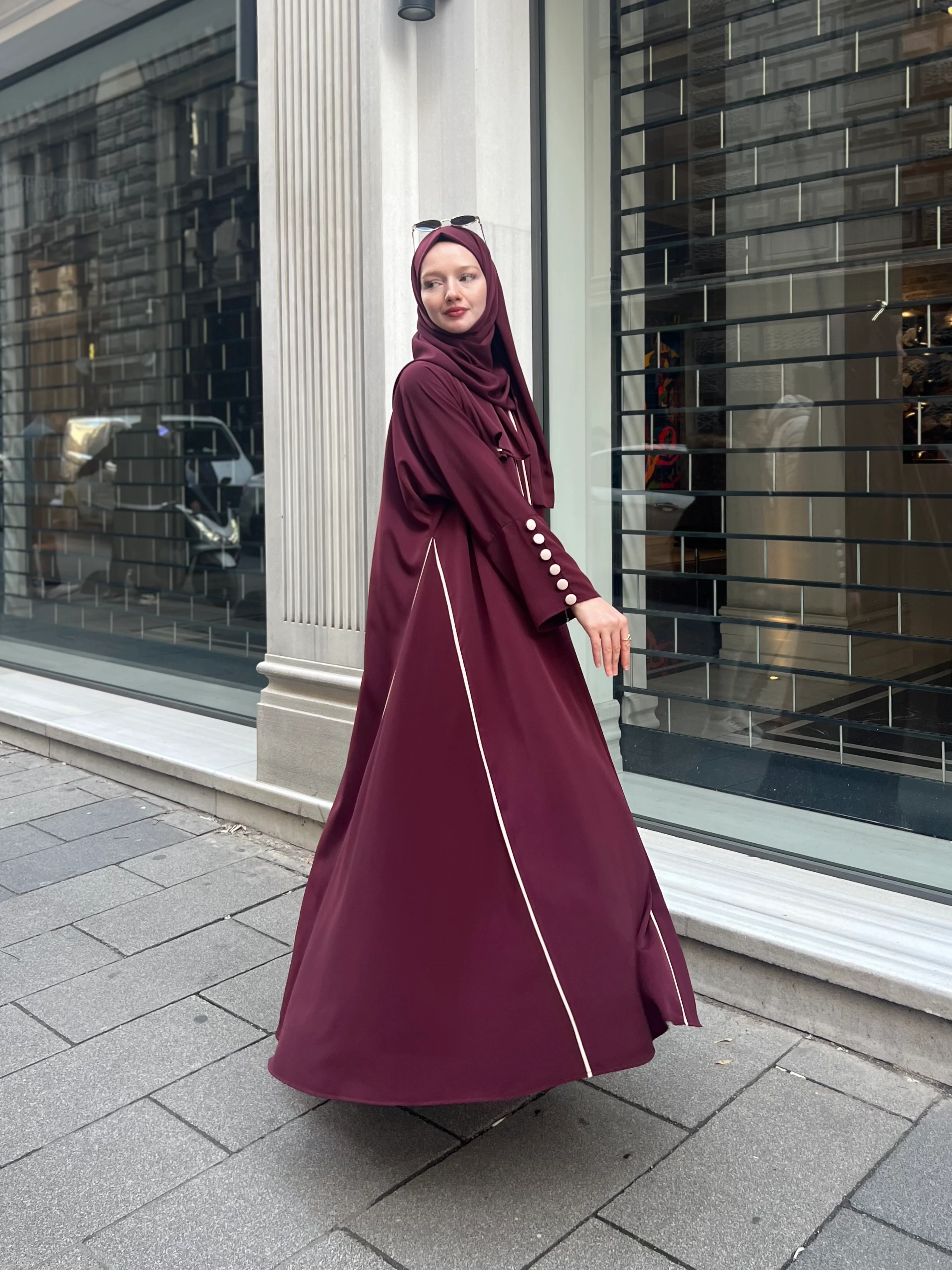 Elvâ Abaya (Bordo) ✨