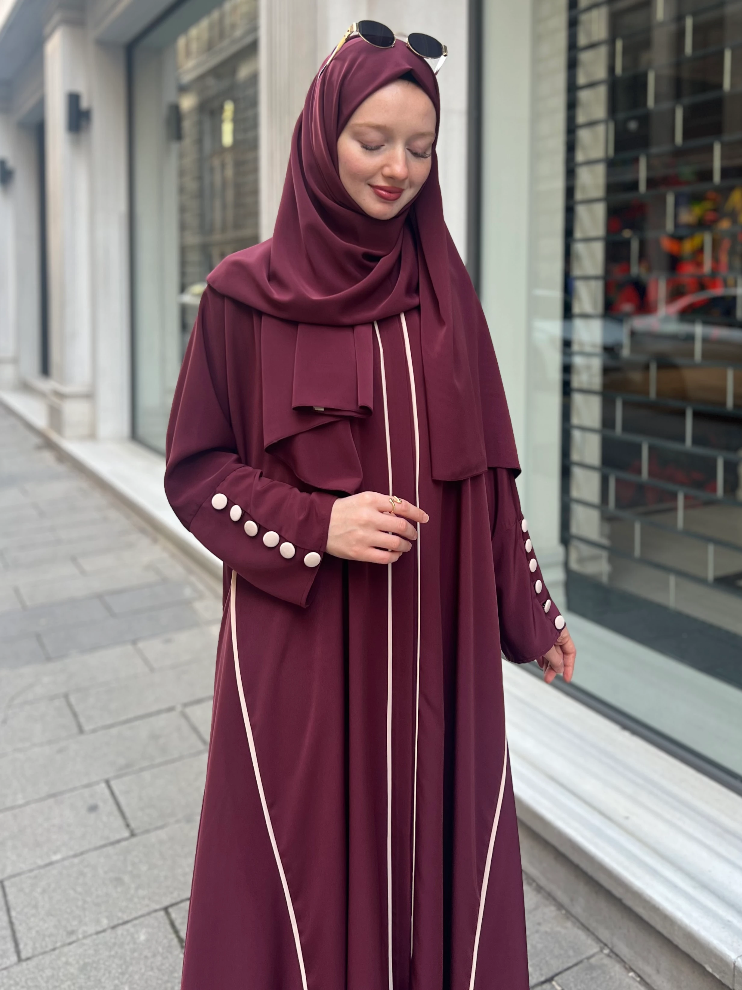 Elvâ Abaya (Bordo) ✨