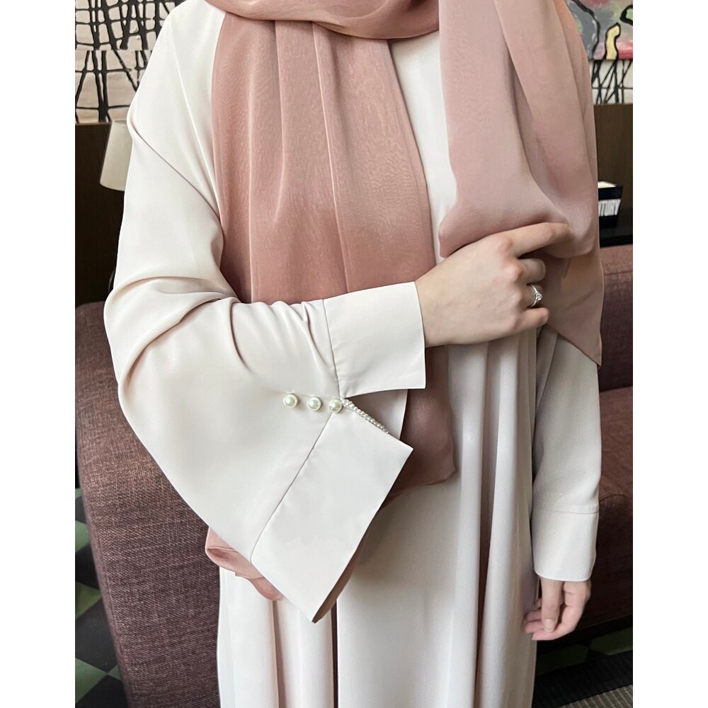 Krem İNCİ Abaya