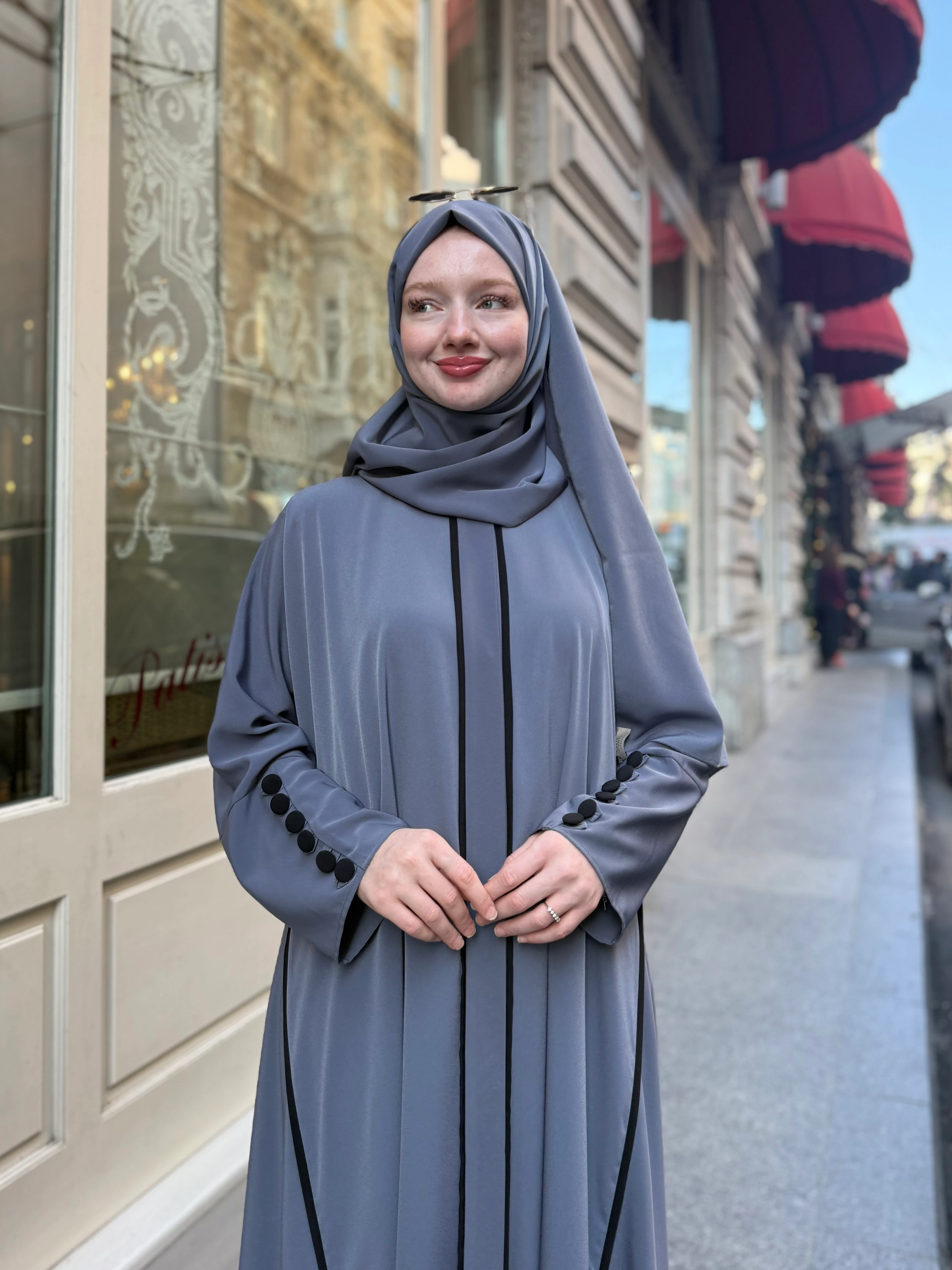 Elvâ Abaya (Gri) ✨