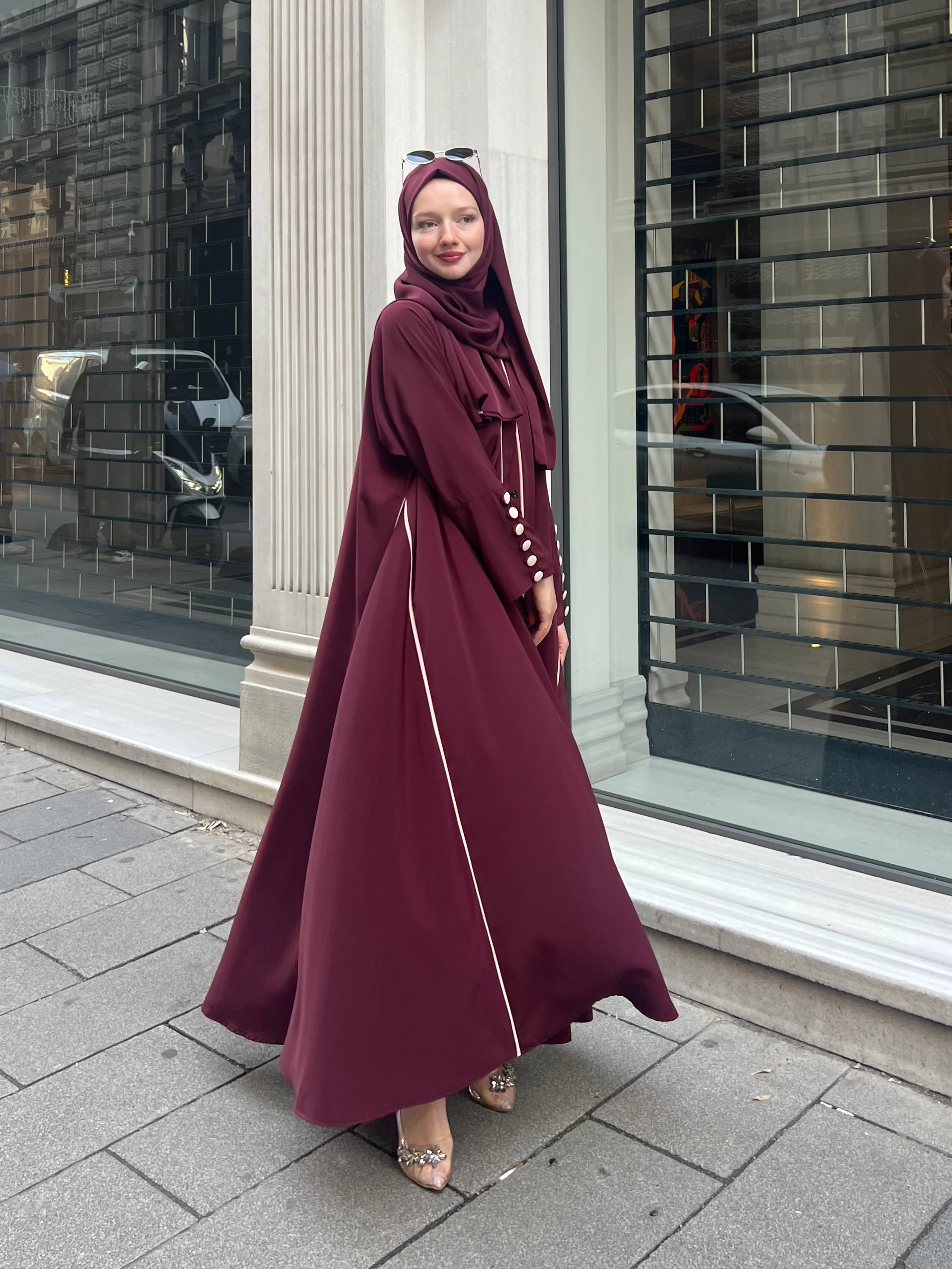 Elvâ Abaya (Bordo) ✨
