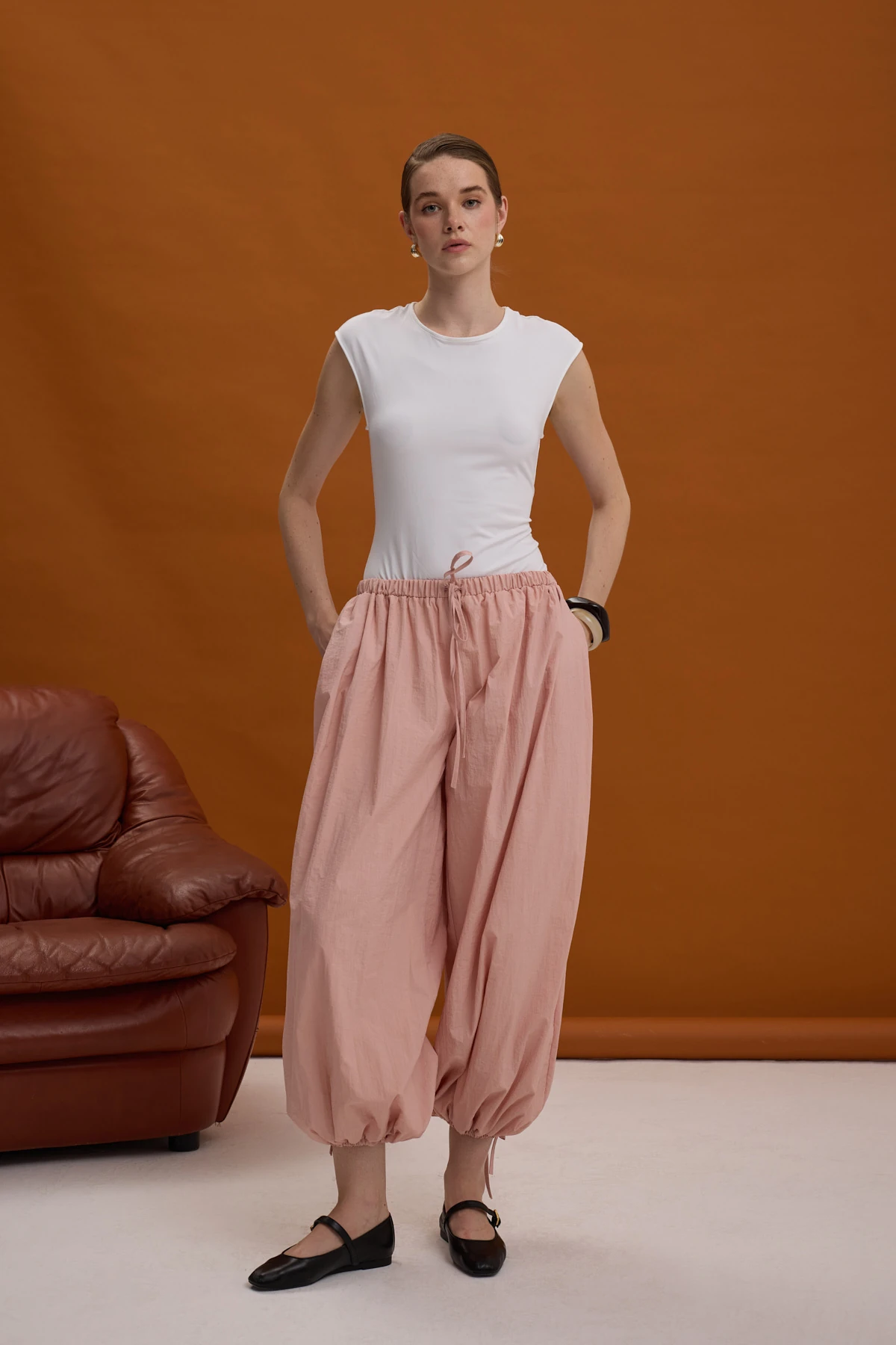 Pudra Şalvar Pantolon