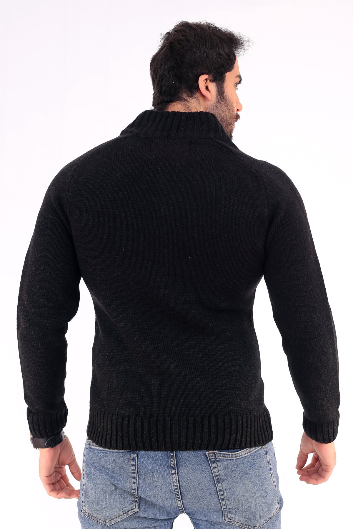 Men's Thick Zippered Pocket Sweater