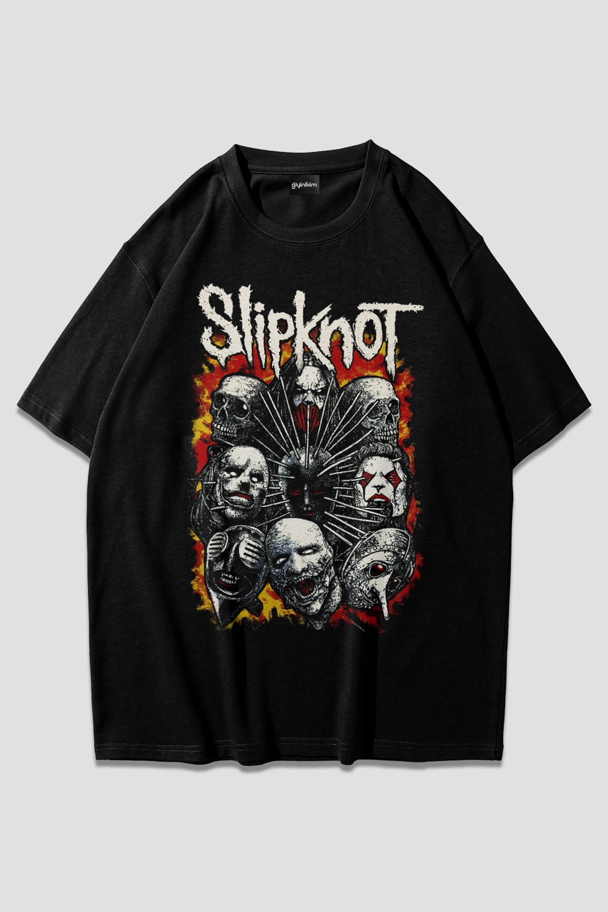 Slipknot Siyah Oversize T-Shirt