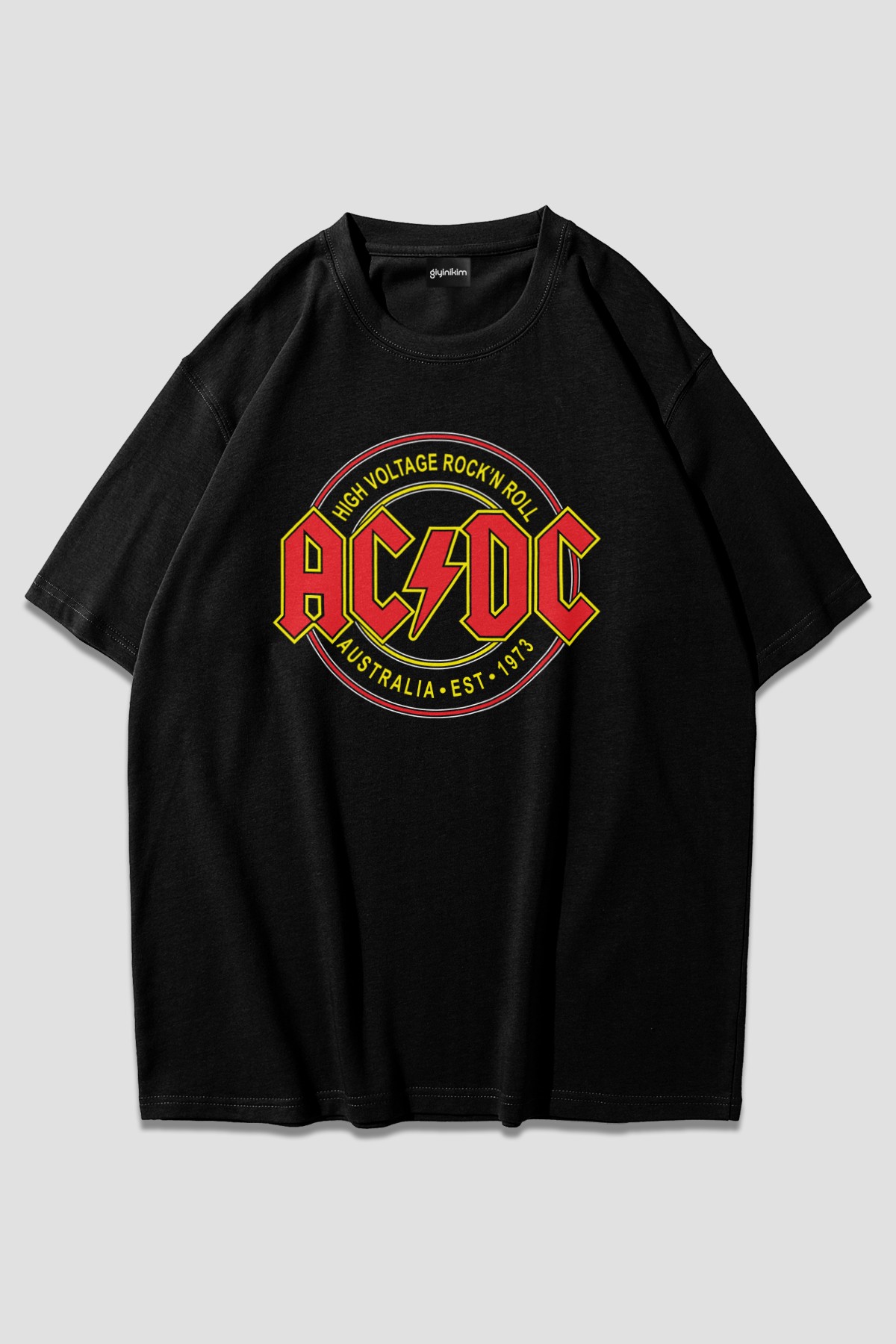 ACDC High Voltage Oversize Siyah T-Shirt