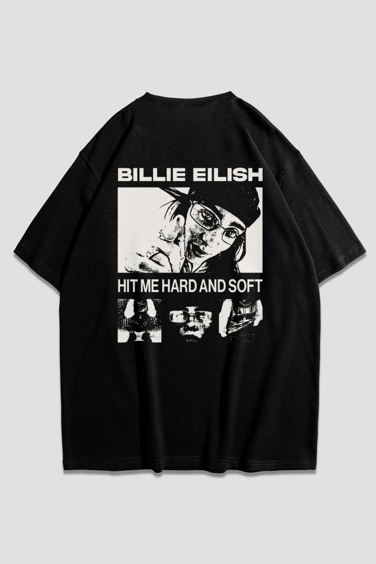 Billie eilish Siyah Unisex oversize T-shirt