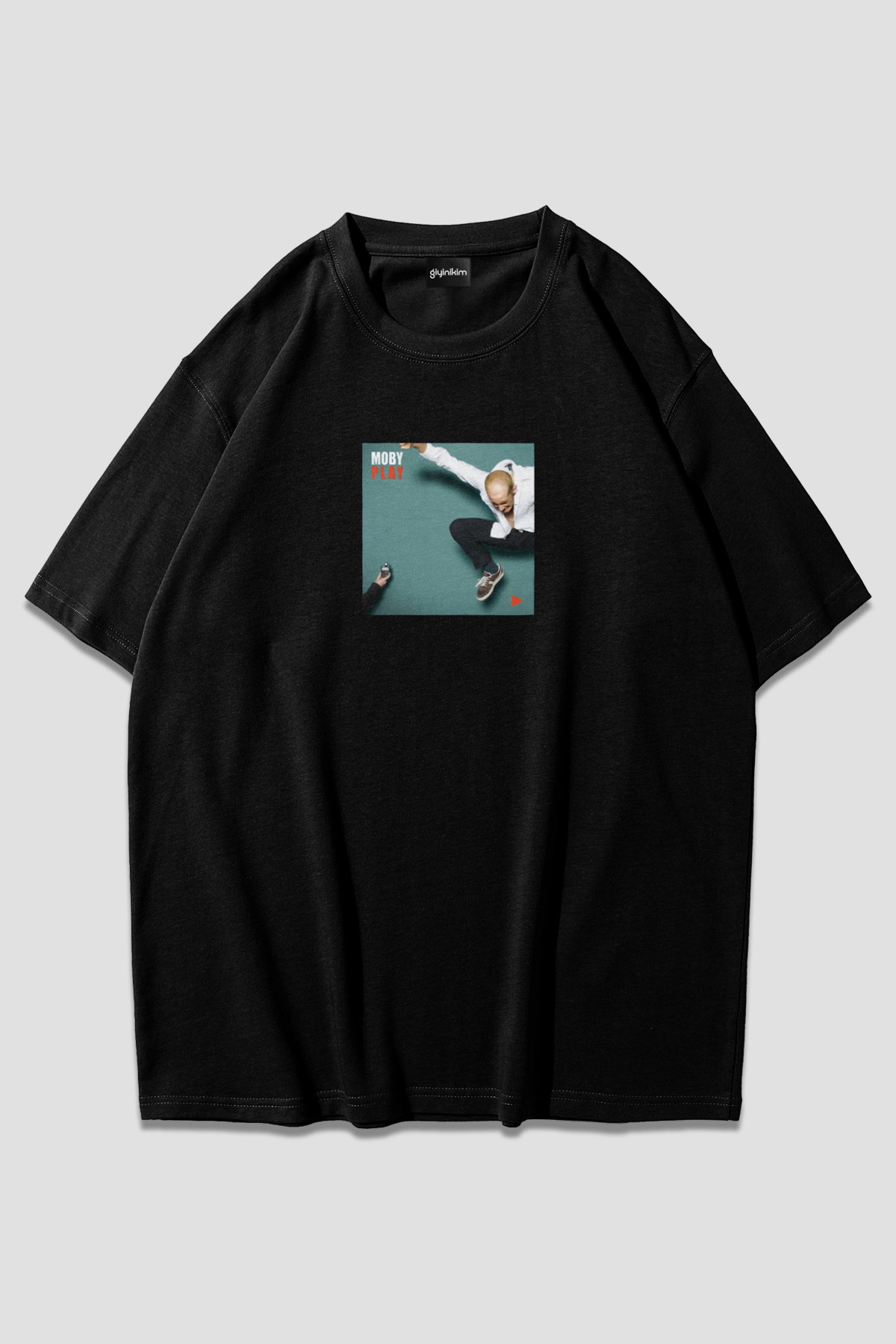 Moby Play Siyah Oversize T-Shirt