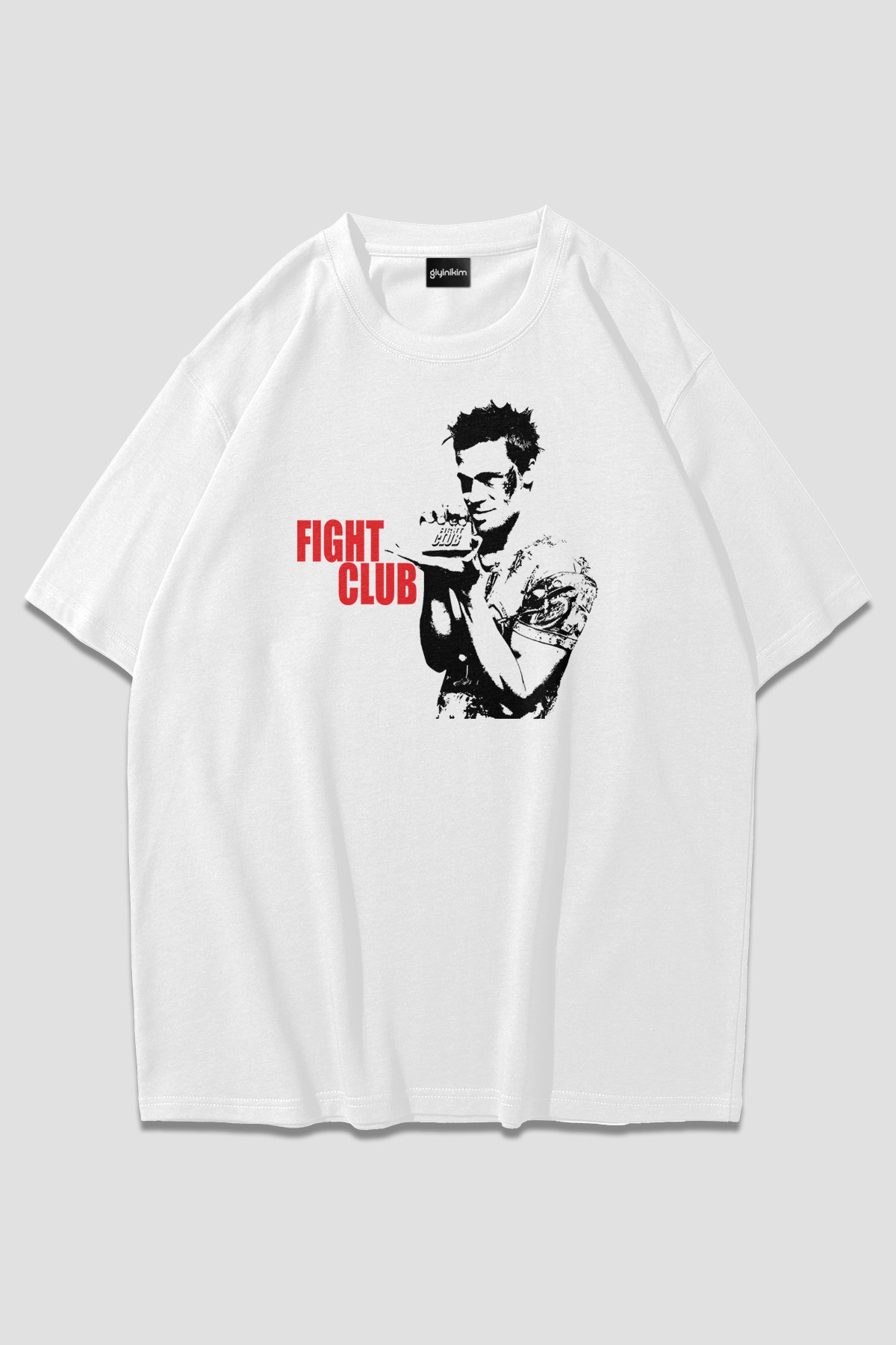 Fight club Beyaz OversizeT-Shirt