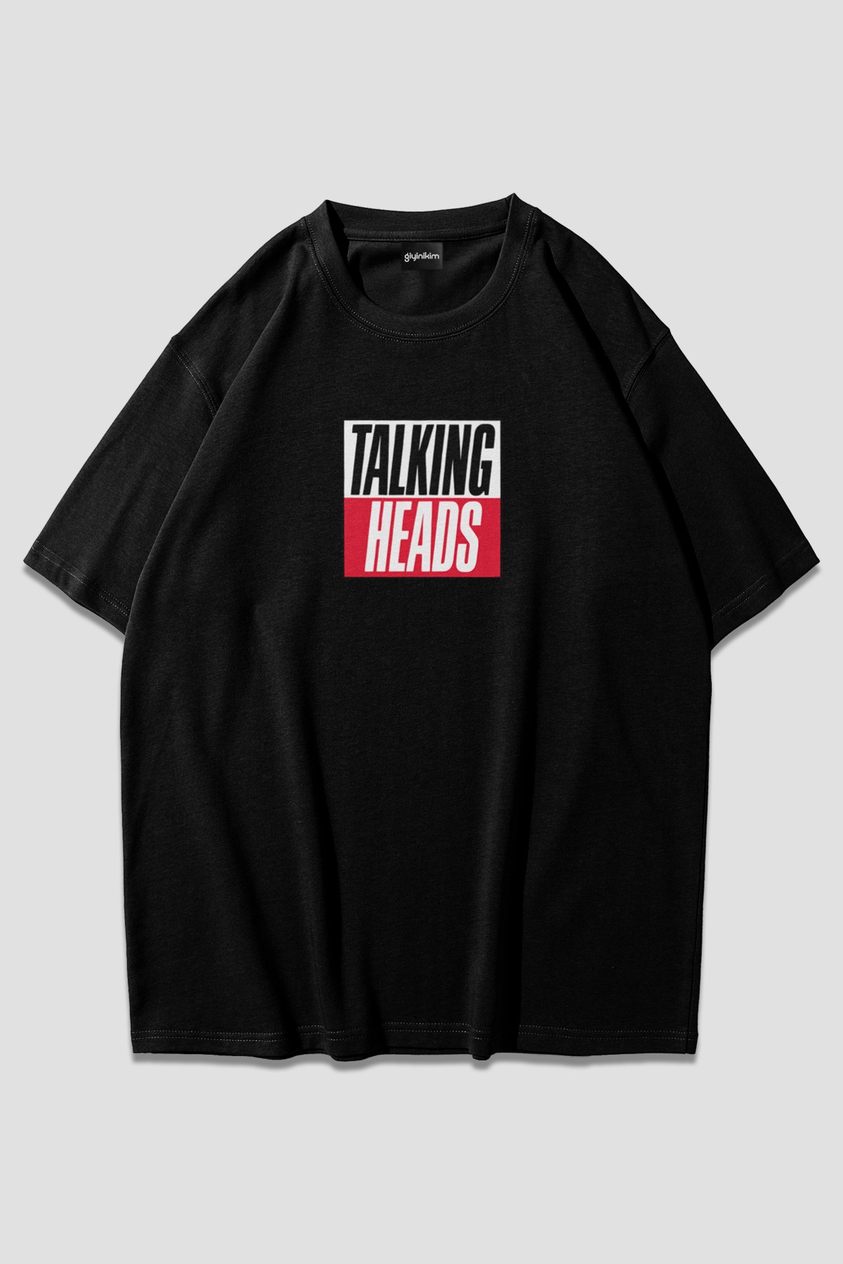 Talking Heads Siyah Oversize T-Shirt