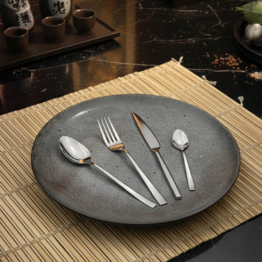 Gökdil Asya 24 Parça 6 Kişilik Çatal & Kaşık & Bıçak & Yemek Takımı