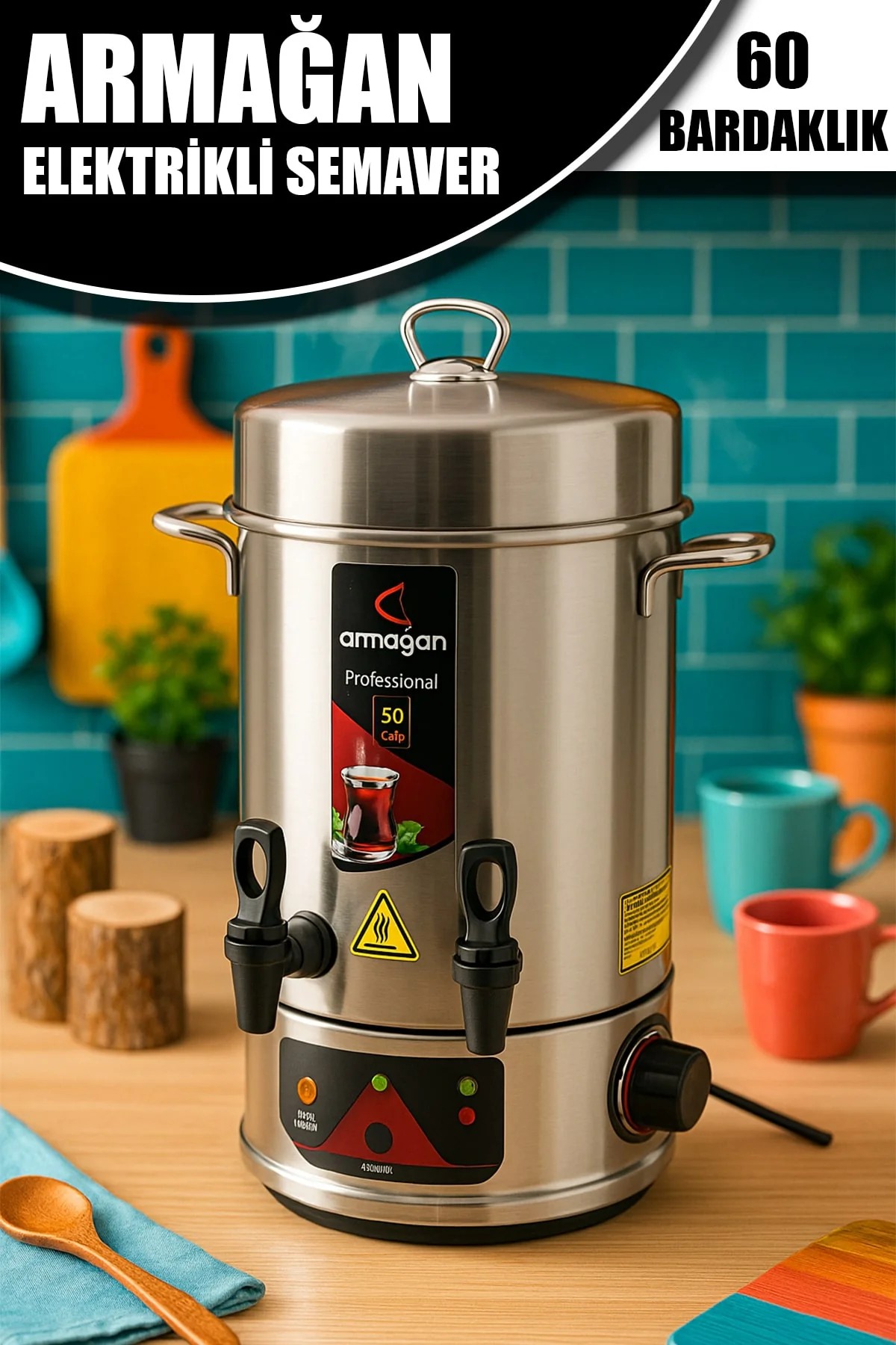Armağan Çay Makinesi & Çay Otomatı  - 6 Litre 60 Bardak