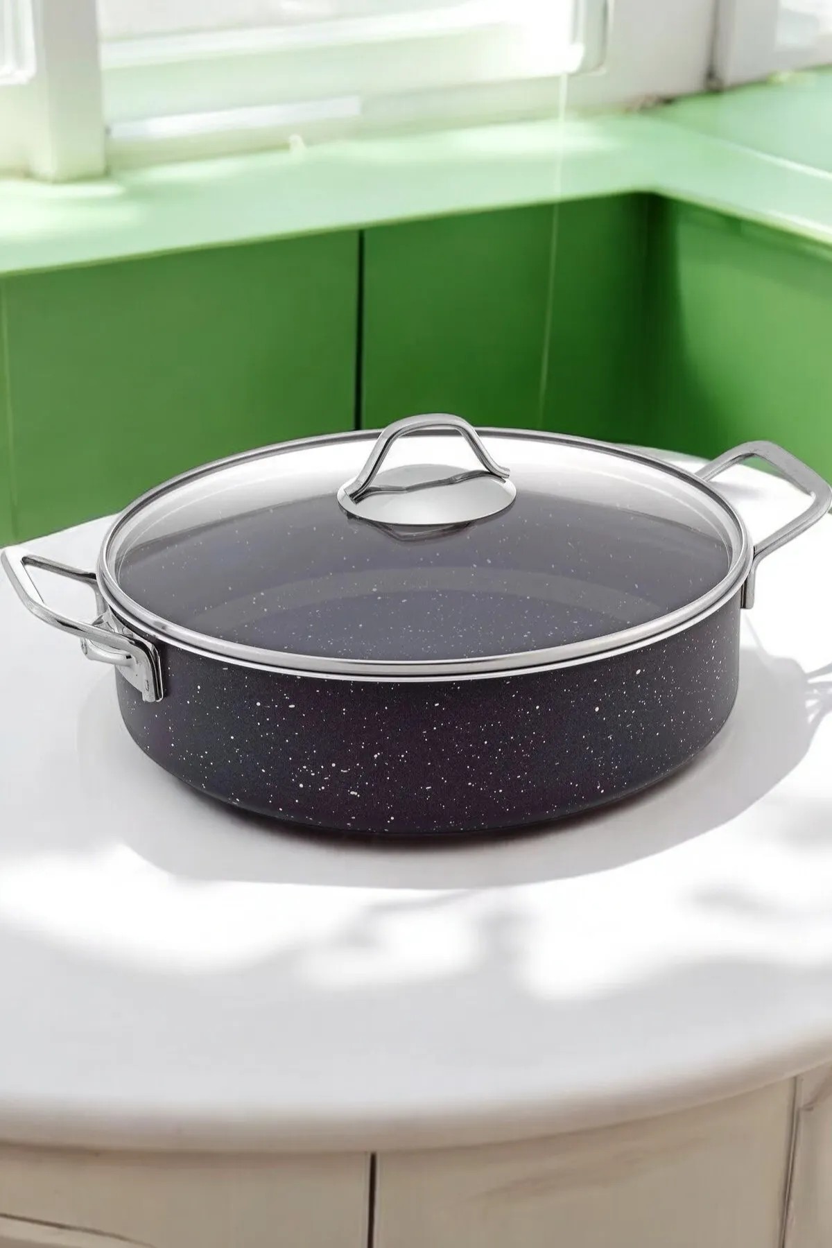 Cantef Metal Kulplu Granit Karnıyarık Tencere - 20 Cm