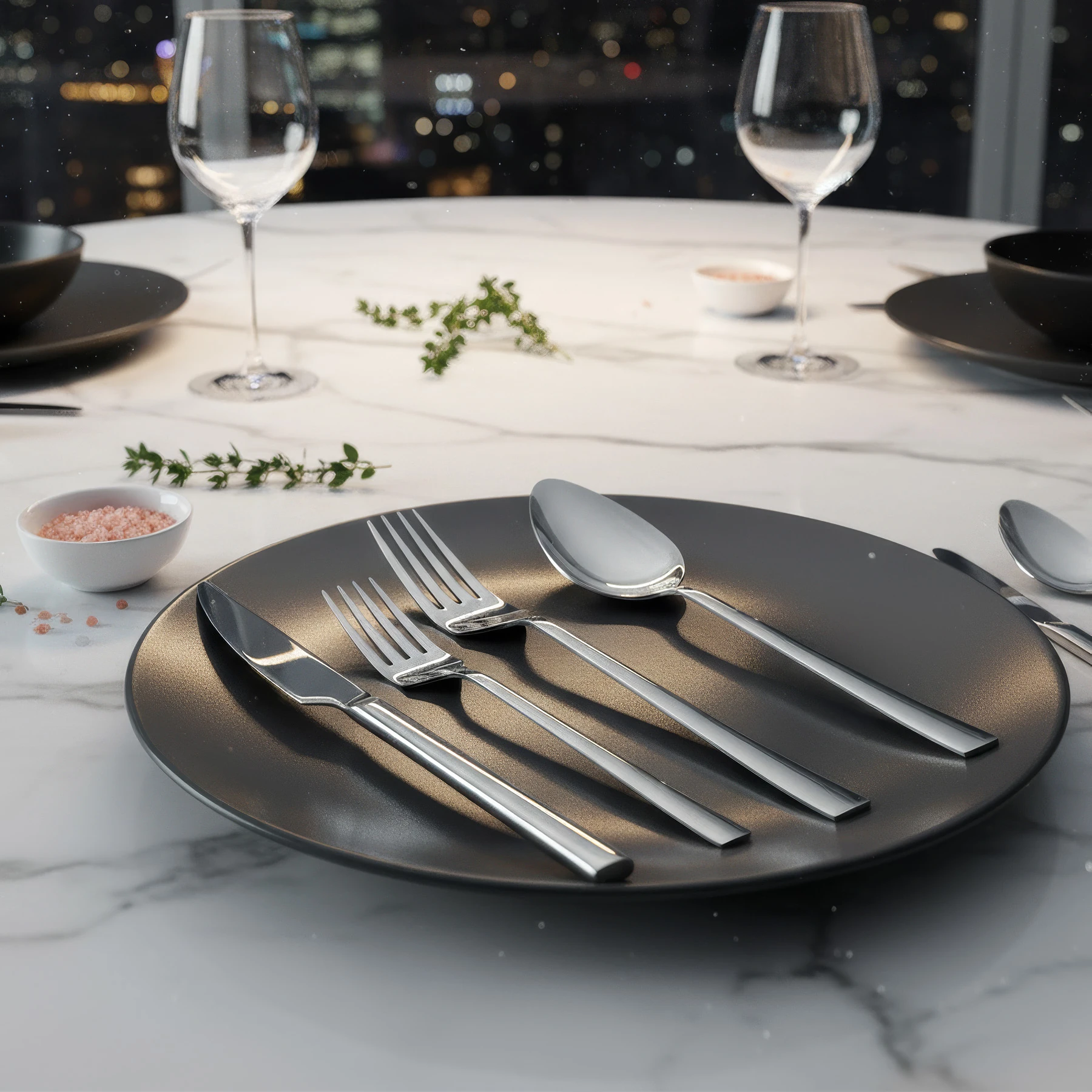 Gökdil Asya 48 Parça 12 Kişilik Çatal & Kaşık & Bıçak Yemek Takımı