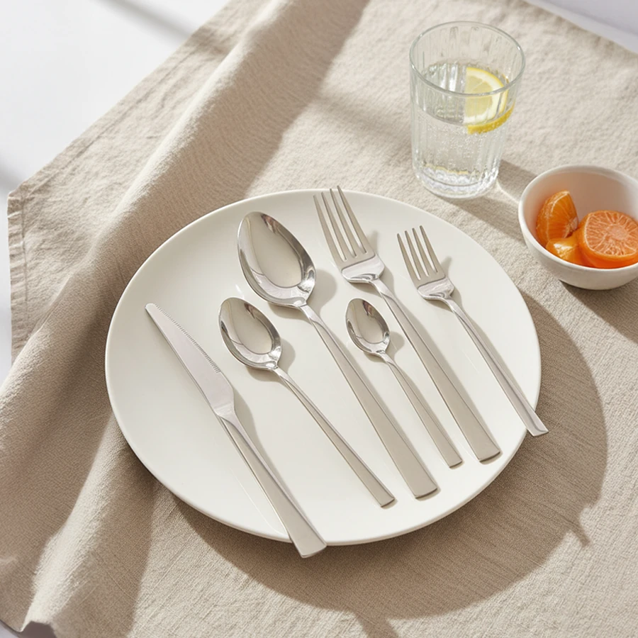 Tuana Kutulu 60 Parça Sade Çelik 12 Kişilik Çatal & Kaşık Takımı