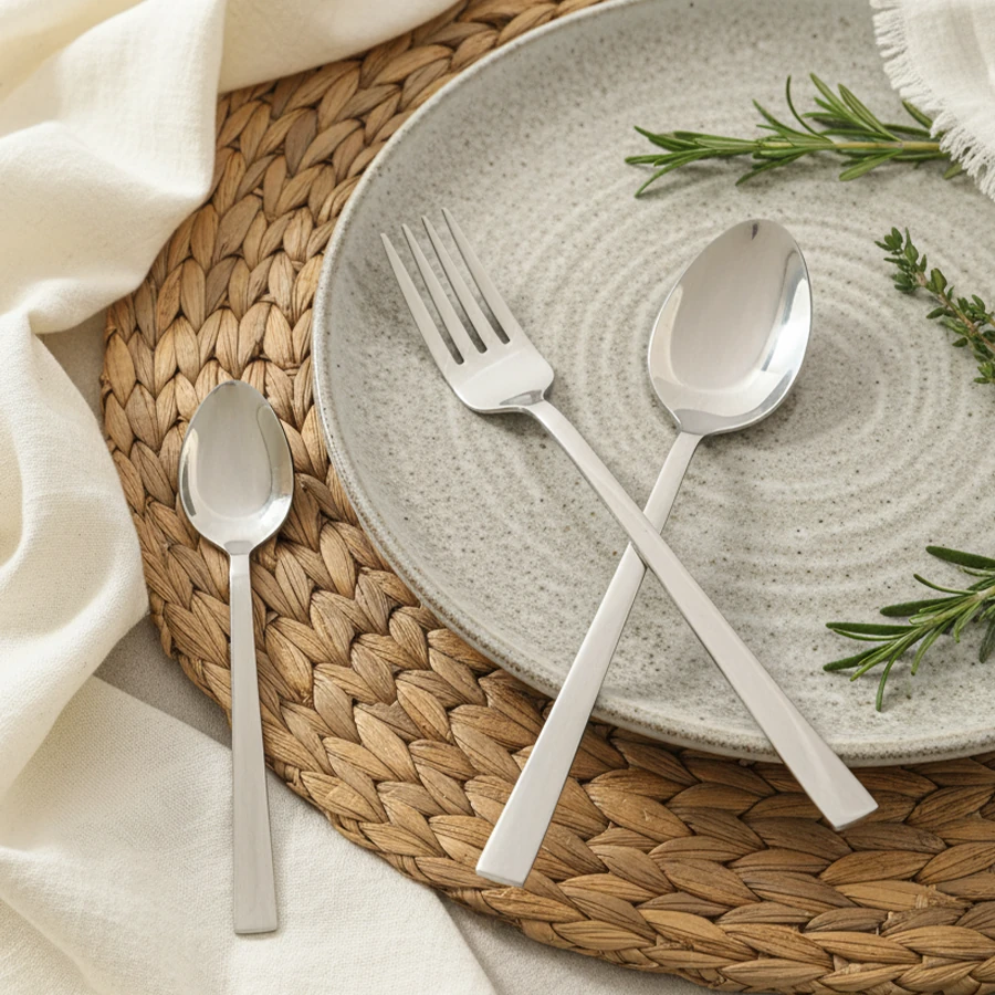 Tuana Kutulu 60 Parça Sade Çelik 12 Kişilik Çatal & Kaşık Takımı