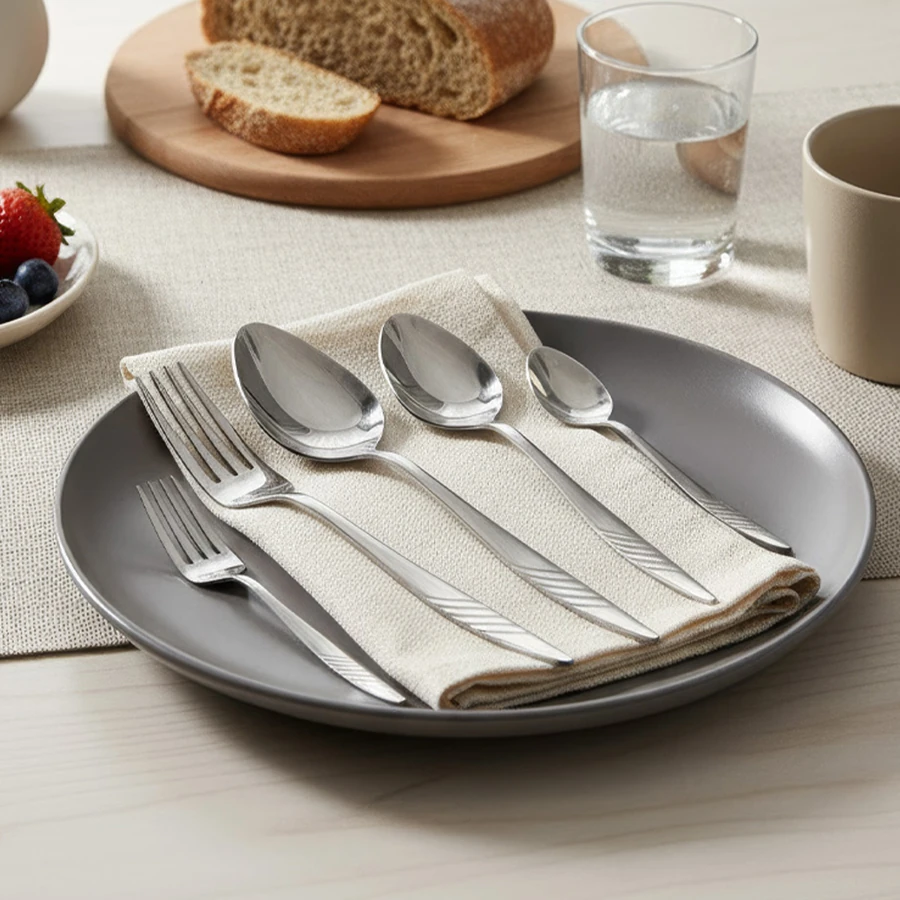 Gökdil Salkım 60 Parça 12 Kişilik Çatal & Kaşık Takımı