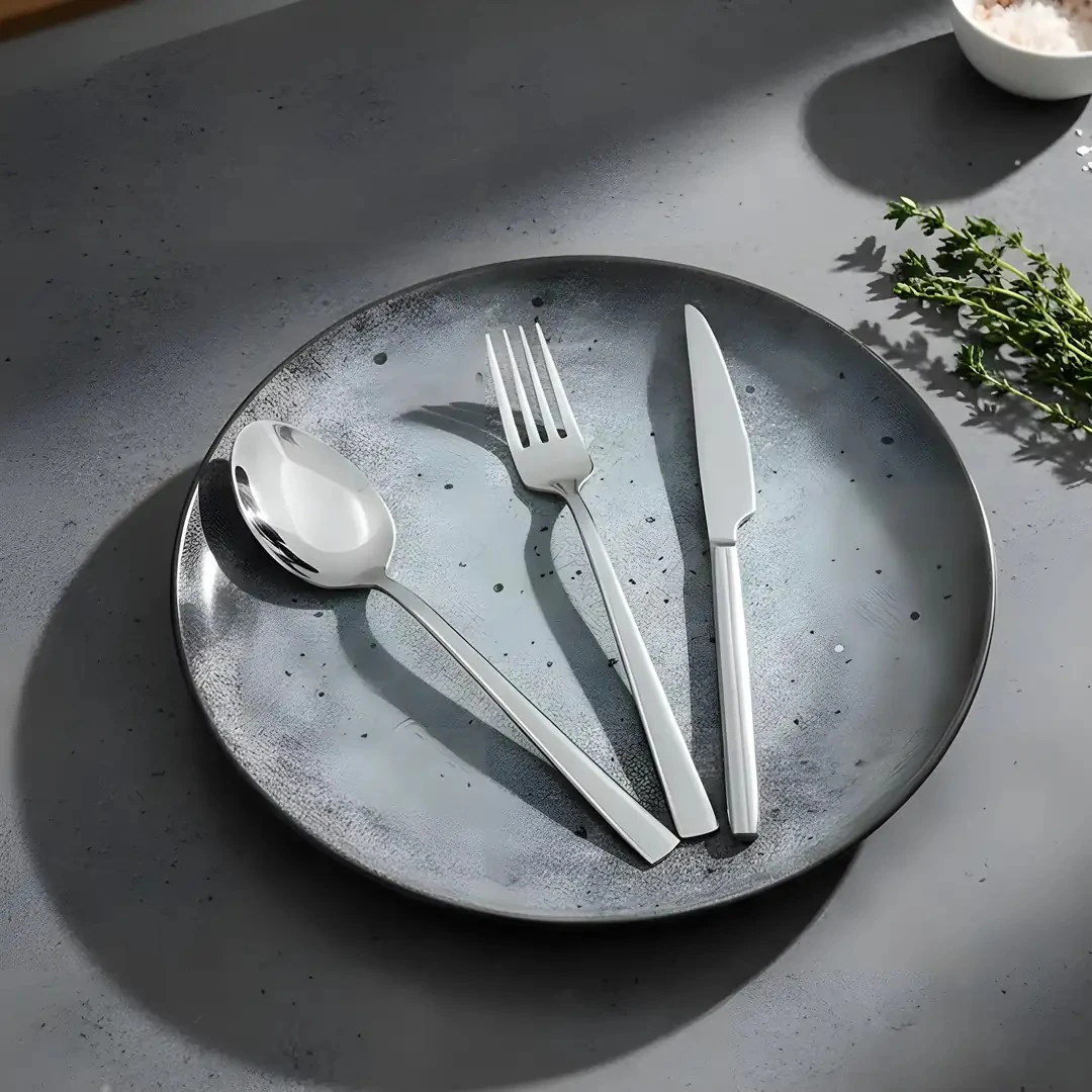 Gökdil Asya 18 Parça 6 Kişilik Çatal & Kaşık & Bıçak Yemek Takımı