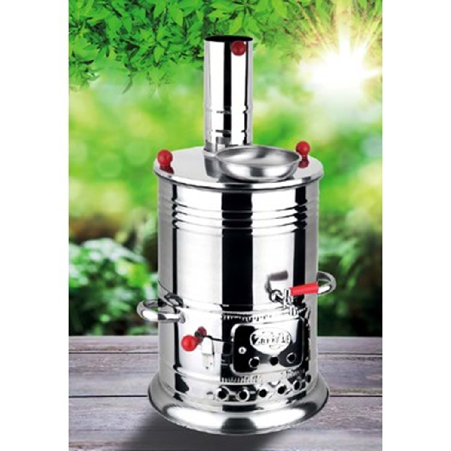 Üzüm Çelik 5 Litre Tek Musluklu Semaver