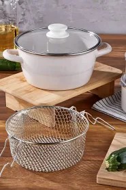 Bonera 22 cm Emaye Kızartma Tenceresi