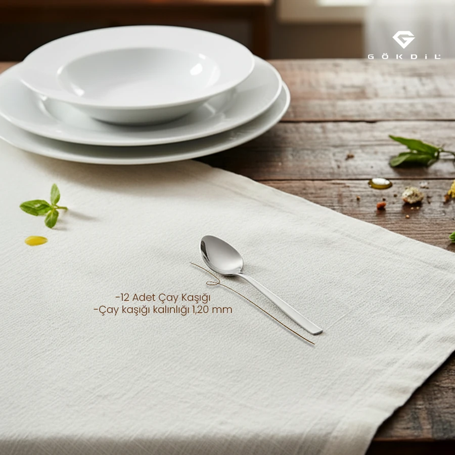 Tuana 60 Parça 12 Kişilik Ekonomik Çatal & Kaşık Takımı