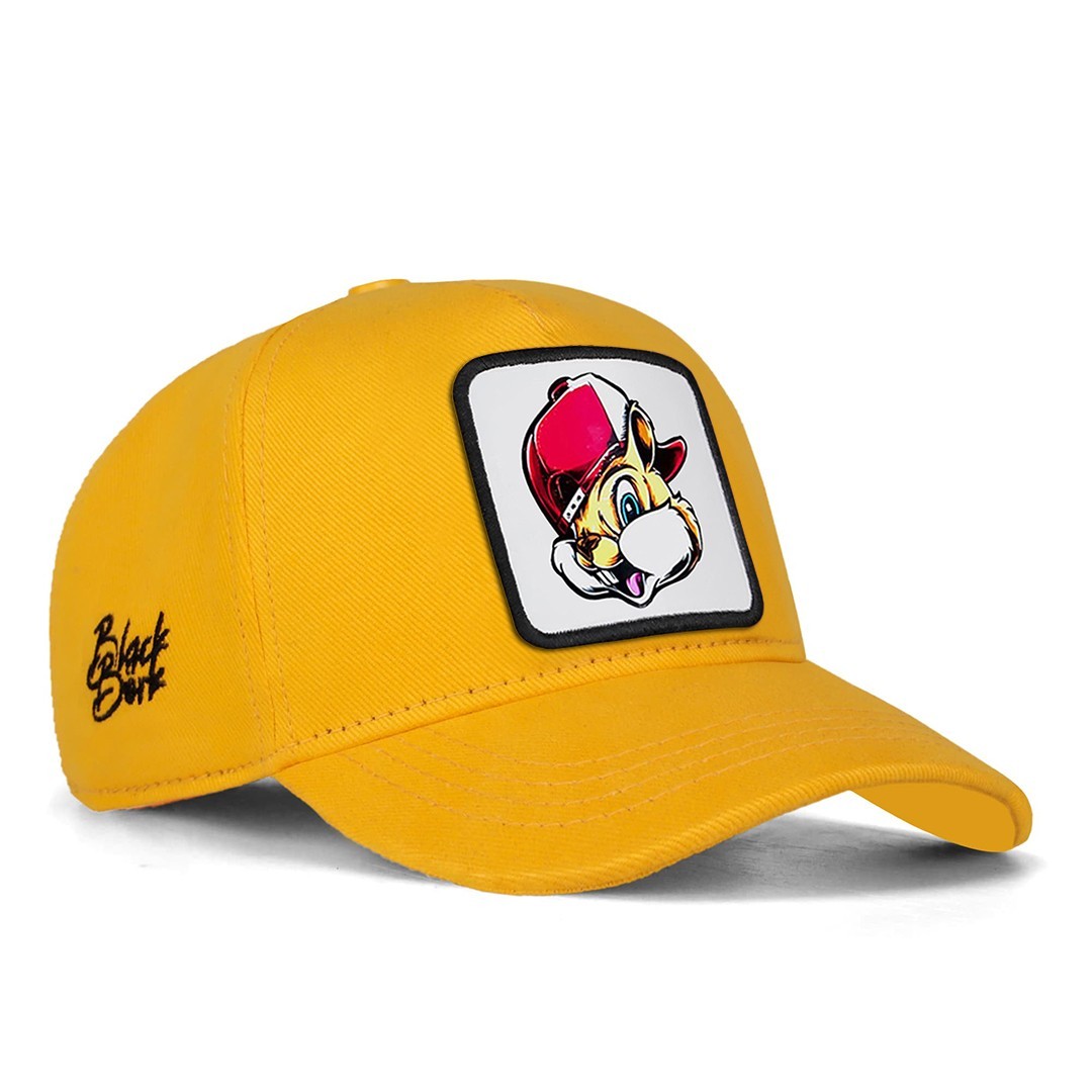 Yellow Kids Cap - Squirrel - 1 with Code Logo