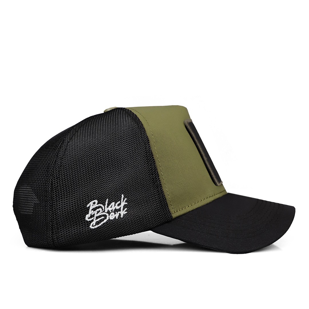 Black-Khaki Cap with Black Visor