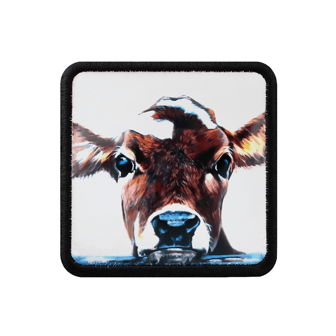 V1 Cow - 1bs White Patch with Code Logo
