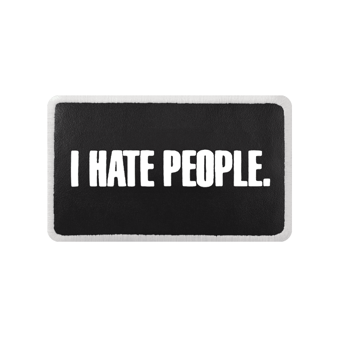 V2 I Hate People - Unisex Black Patch with 2 Code Logo