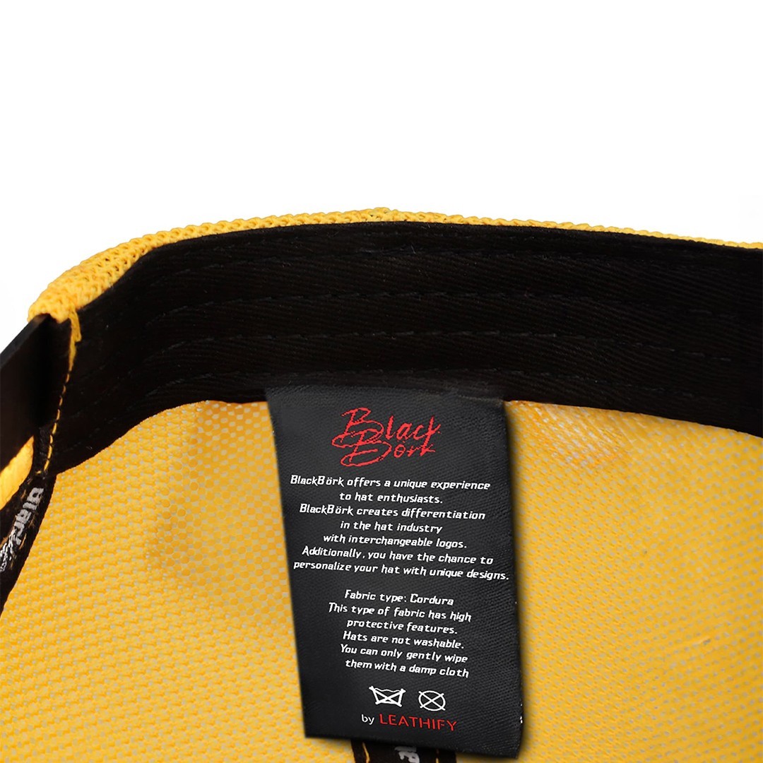 Black-Yellow Cordura Fabric Cap