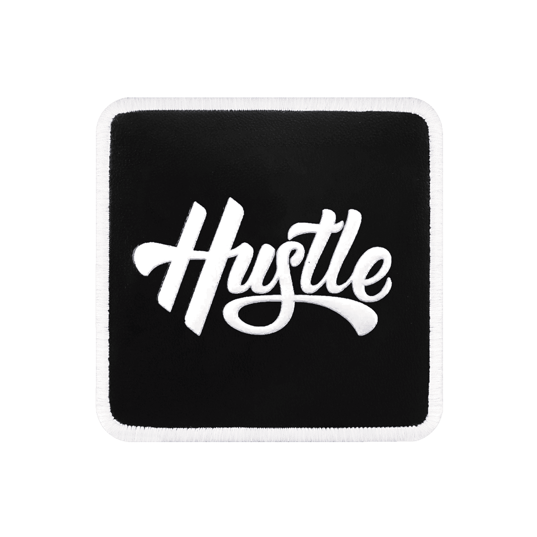 V1 Hustle - Black Patch with 1 Code Logo