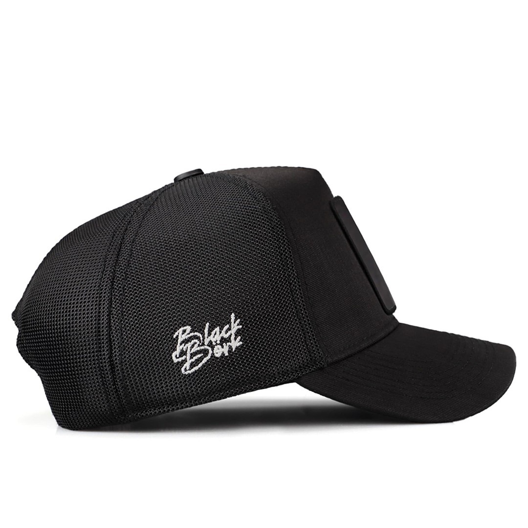 Black Cordura Fabric Trucker Cap