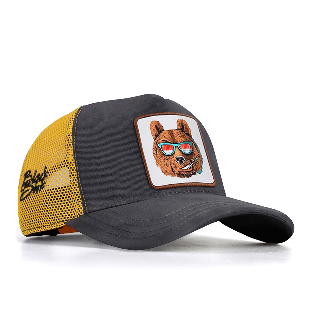 Anthracite-Yellow Cap - Bear - with 3BK Code Logo