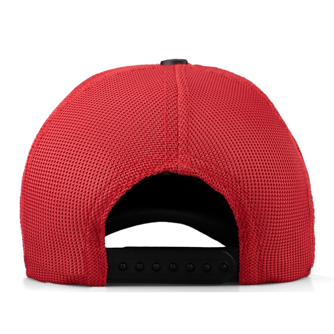 Black-Red Cordura Fabric Cap