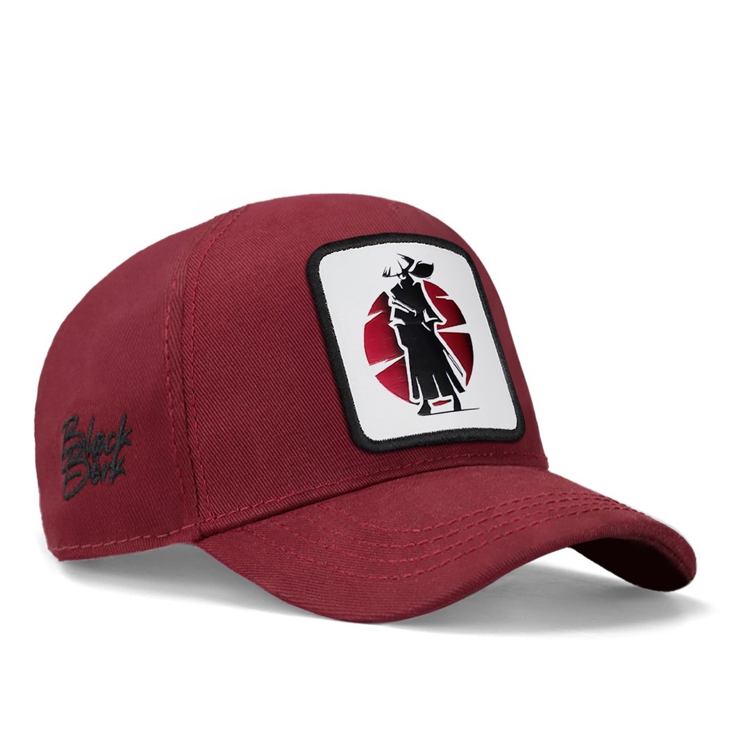 Burgundy Kids Cap - Samurai - With 9 Code Logo