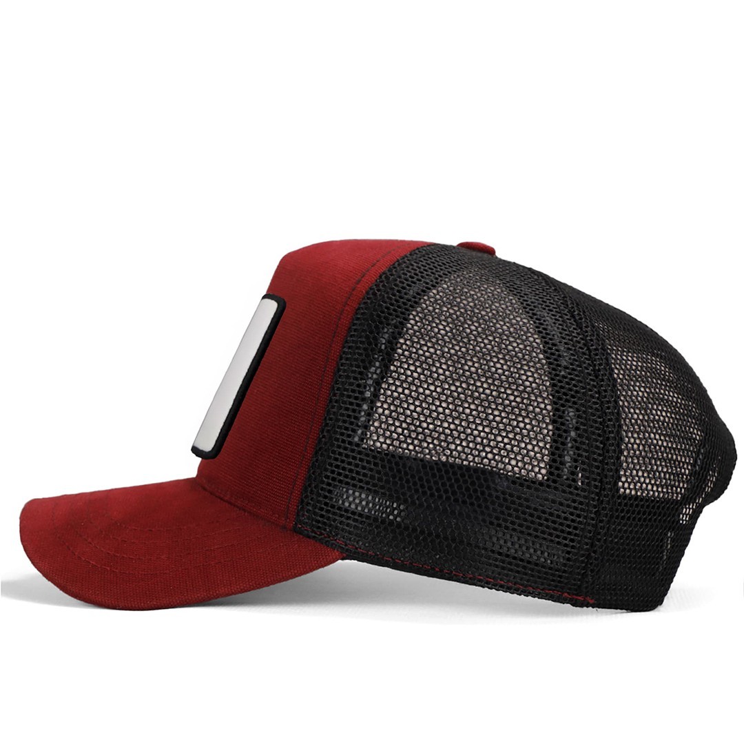 Burgundy-Black Cap