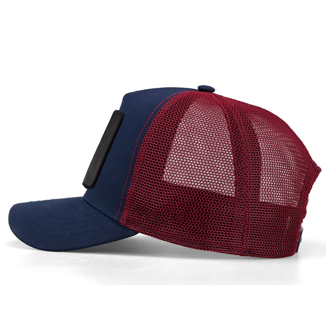 Navy Blue-Burgundy Cap