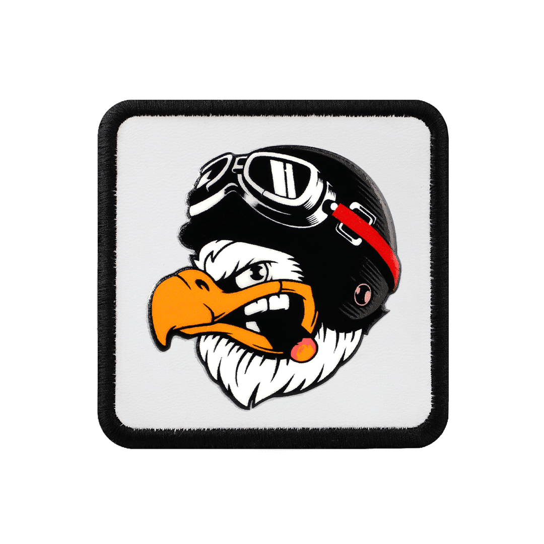 V1 Eagle - Unisex White Patch with 2bs Code Logo