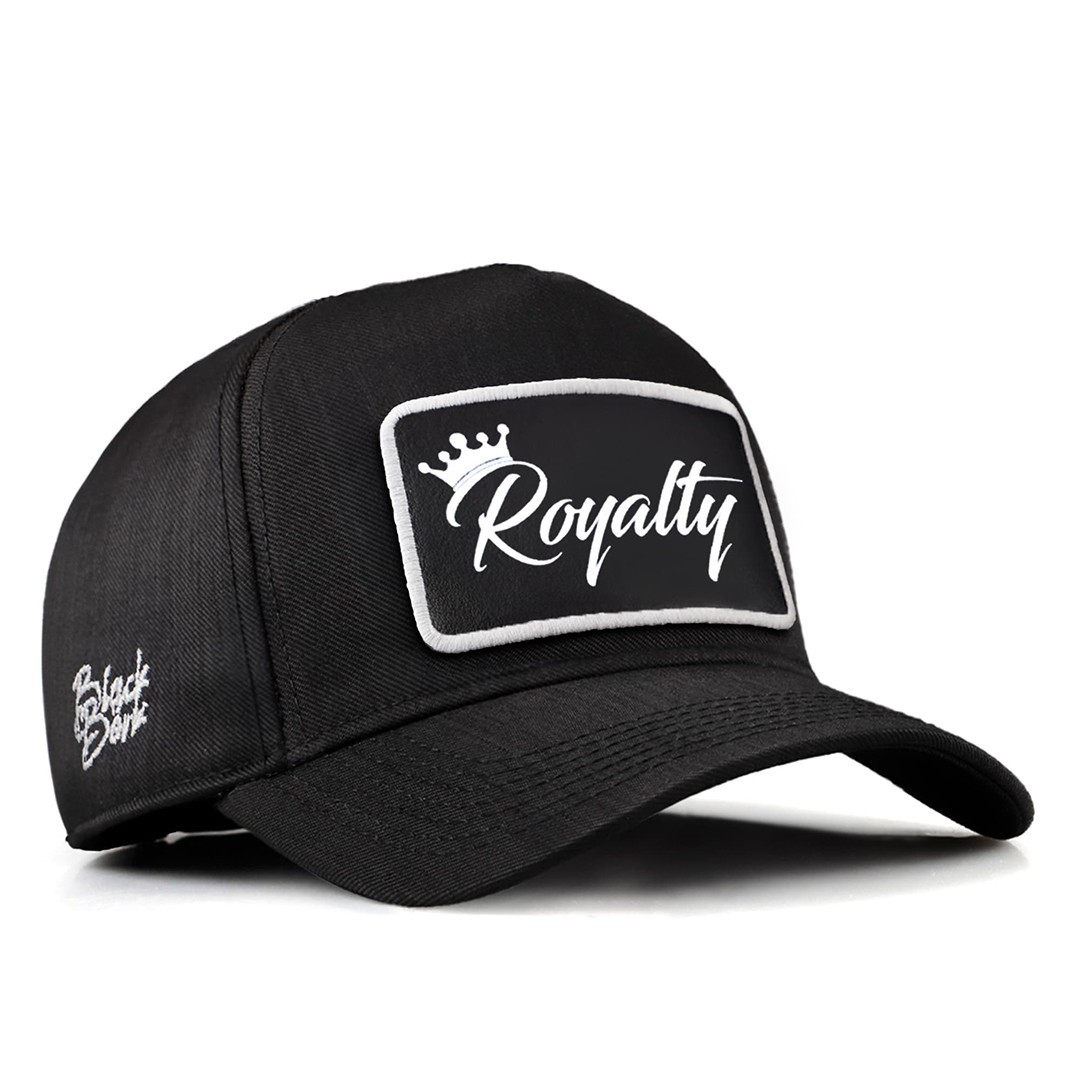 Black Cordura Fabric Baseball Cap - Royalty - With 2 Code Logo