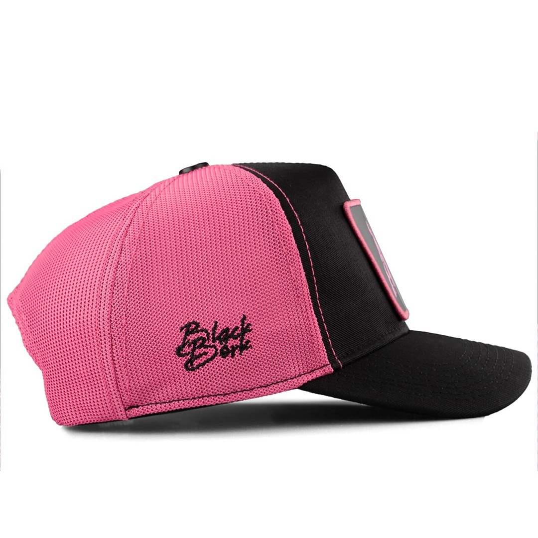 Black-Pink Cordura Fabric Cap