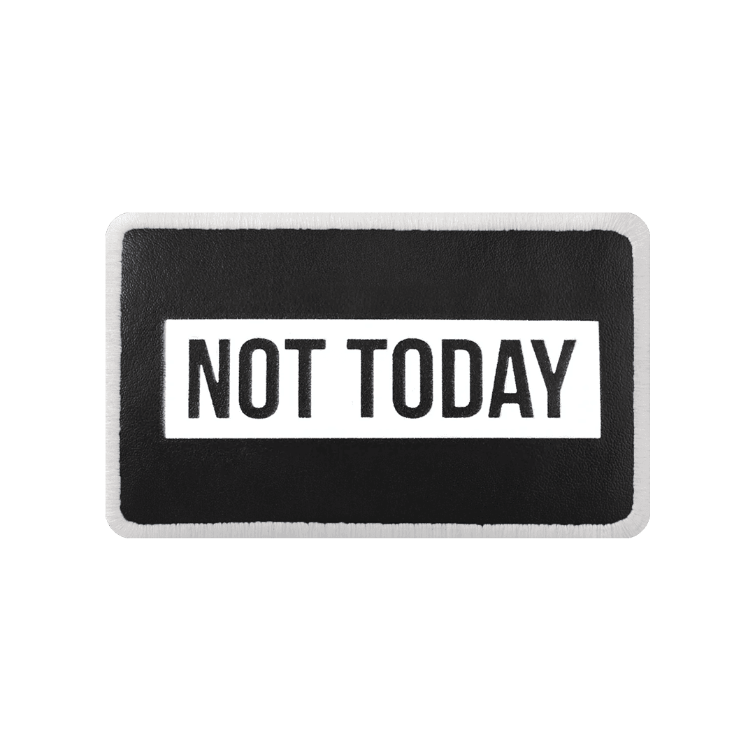 V2 Not Today - Unisex Black Patch with 3sb Code Logo