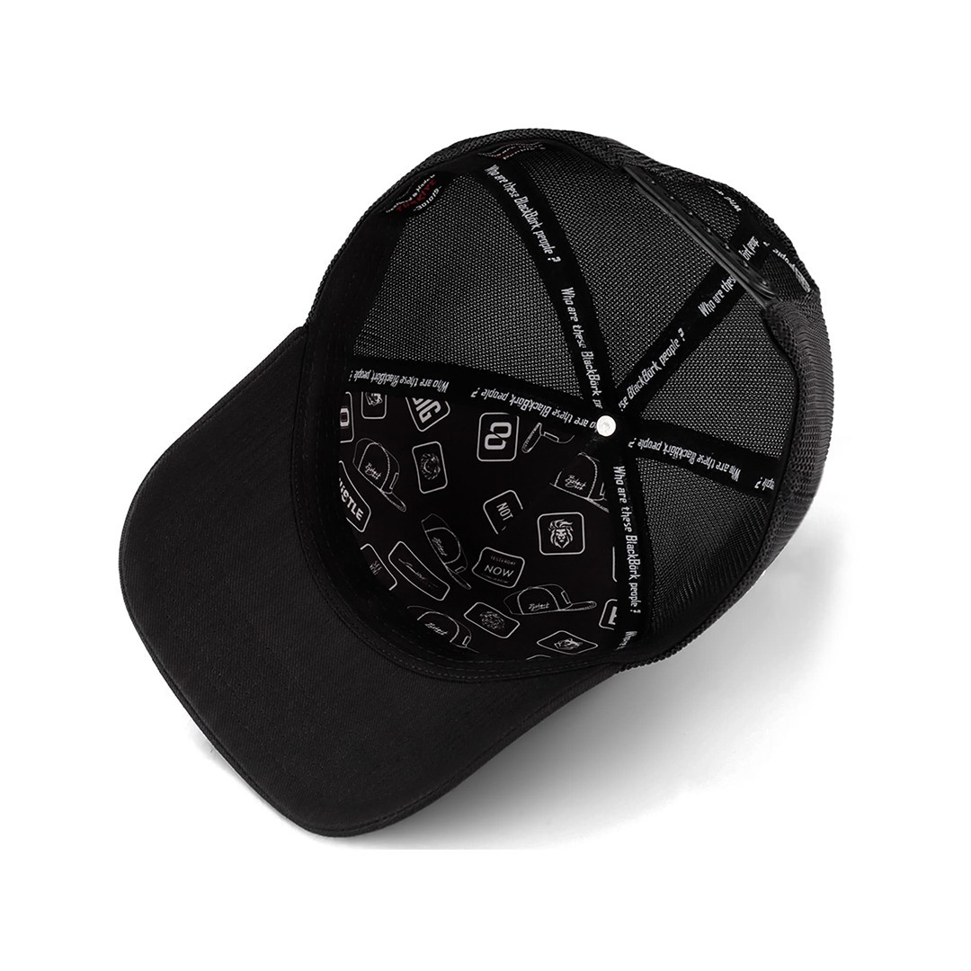 Black Cordura Fabric Trucker Cap