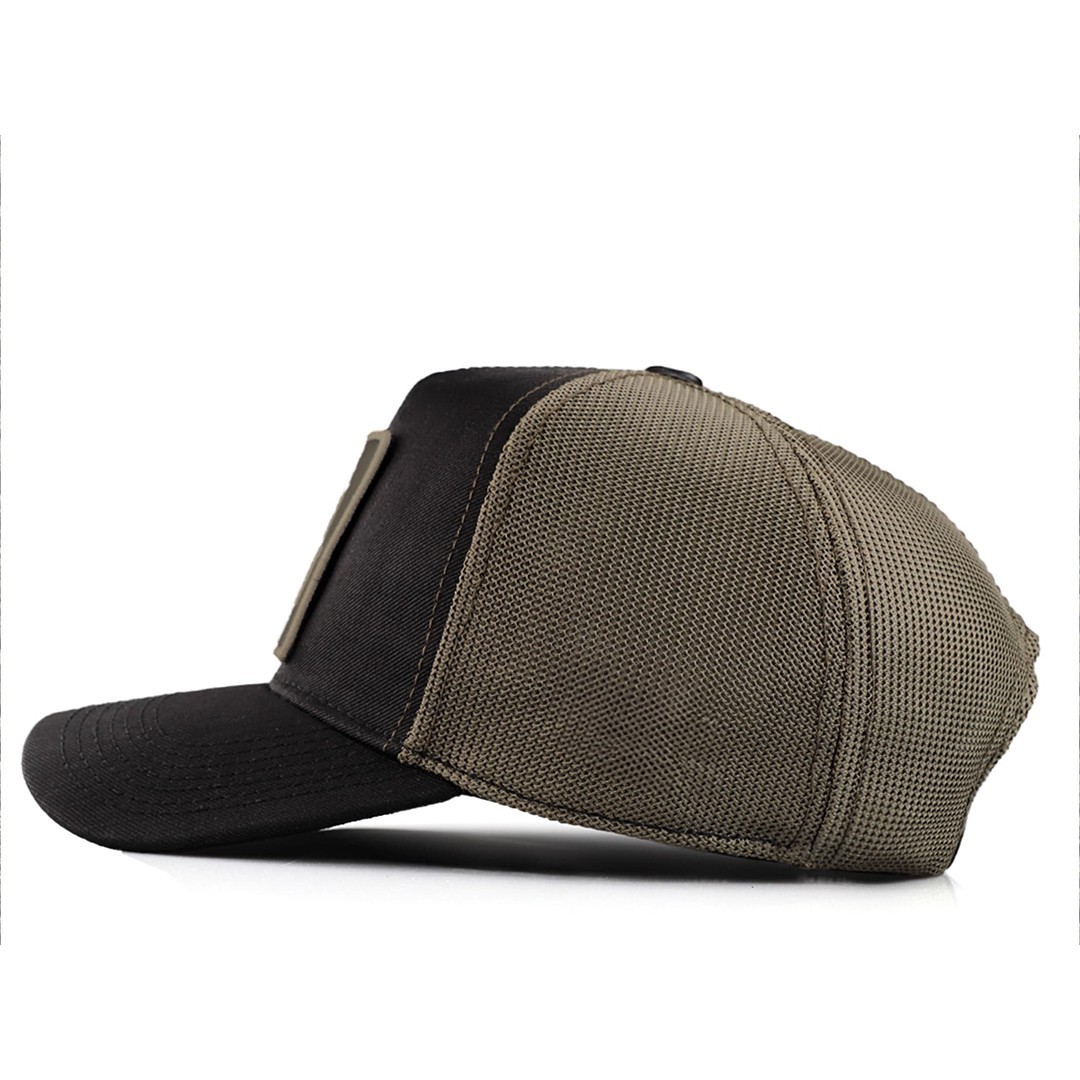 Black-Khaki Cordura Fabric Cap