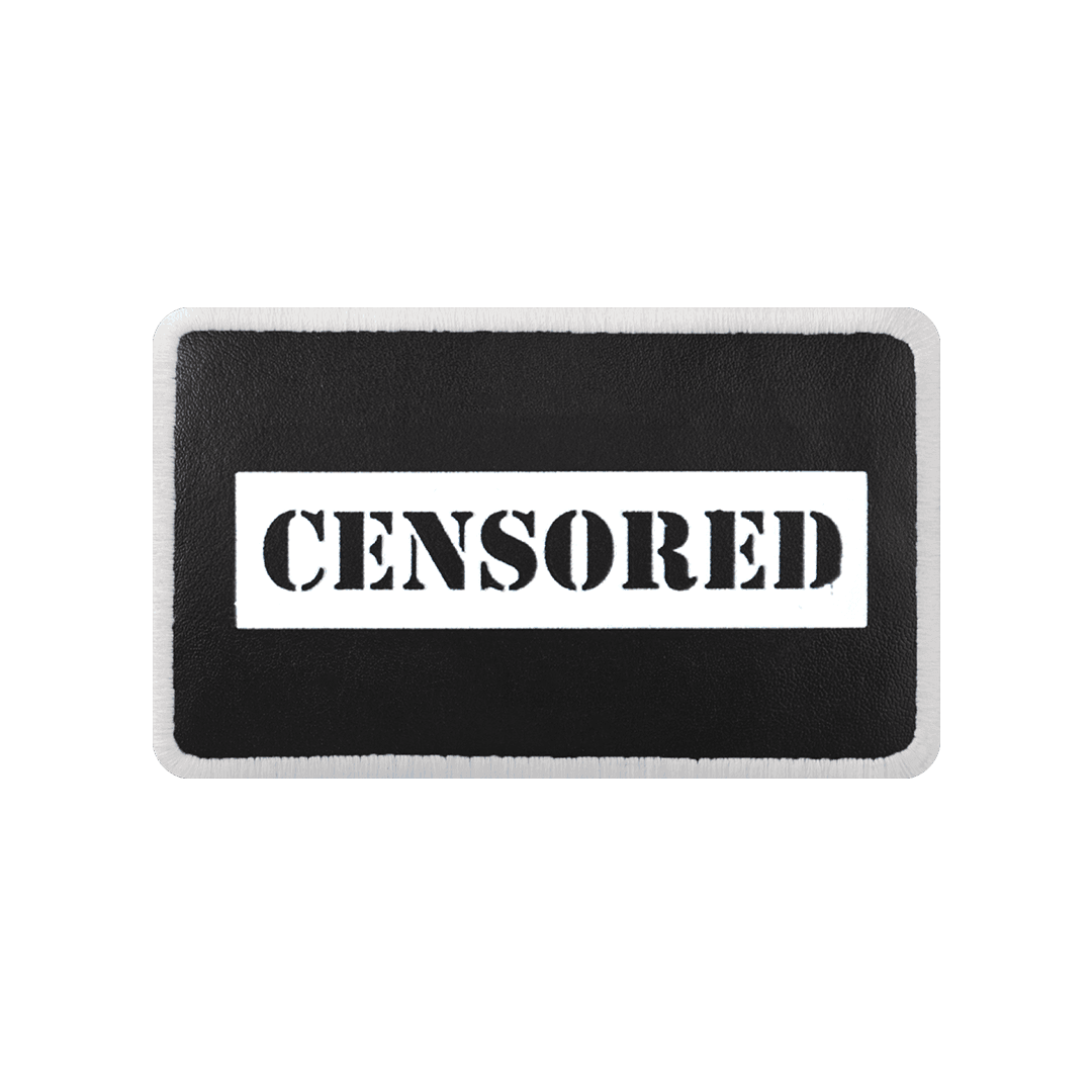 V2 Censored - Unisex Black Patch with 2sb Code Logo